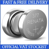 Renata 377 SR626SW Watch Battery SR66 AG4 LR626- Swiss Made-Fast & Free Delivery