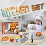 Pretend Kitchen Fast Food Pizza Cutting Play-set for Kids Perfect Gift for Kids