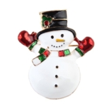 Christmas Snowman Brooch Rhinestone Crystal Xmas Brooch Pin Breastpin Jewelry