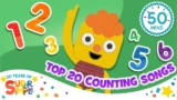 Top 20 Counting Songs | Numbers Practice for Preschool + Up | 20th Anniversary of Super Simple Songs