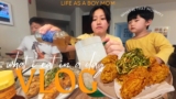 Cooking Korean Comfort Food at Home!! K-style korean fried chicken & moms kimchistew #vlog