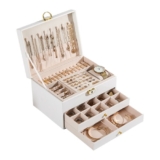 3 Tier Large Jewellery Box Organizer Rings Necklaces Jewellry Storage Case Box