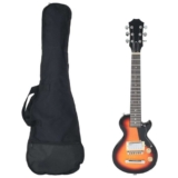 Electric Guitar for Kids with Bag Brown and Black 3/4 30″