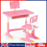 Kids Desk Chair Set School Student Child Kids Study Table Height Adjustable Tpwv