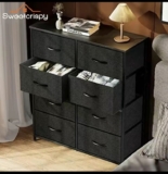 Dresser with 8 Drawers Chest of Drawers Furniture Fabric Dresser for Bedroom