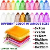 All Size Organza Gift Bags Wedding Party Favour Jewellery Candy Pouches