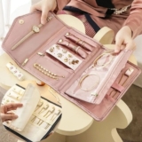 Foldable Jewelry Case Pouch Roll Travel For Journey Organiser Jewellery