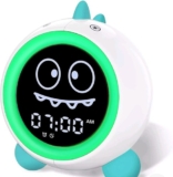 Kids Alarm Clock, Toddler Sleep Training Clock with Night Lights, Sound Machine,