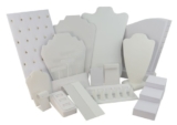 White Leatherette Jewellery Display Items – Ring, Earring, Watch, Necklace etc