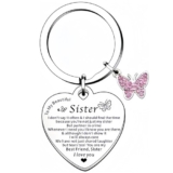 Sister Gifts Keychain for Birthday Christmas Personalised Presents Jewellery NEW