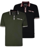 Mens Polo Shirt Short Sleeve Plain Tipping Collar Pique T Shirt Shirt Summer Top