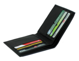 Men’s Soft Smooth Genuine Leather Billfold Slim Wallet Credit Card Holder 125