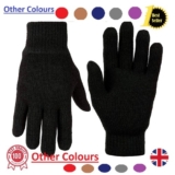 Unisex Mens womens Warm Winter Thick Thermal Woolen Knitted Stretch Wool Gloves