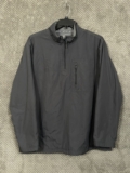 Men’s IZOD Half Zip Pullover Jacket Chest Zip Pocket Dark Grey Sz L 220
