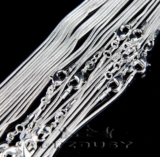 10PC Snake/Rolo Chain Necklace 1mm Silver Plated jewelry 16 18 20 22 24″Bulk