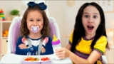 Valentina Ajuda a Mamãe a Cuidar da Bebê! 👩‍👧✨