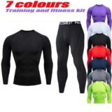 Men Thermal Underwear Compression Top Shirts Bottom Long Sleeve Base Layer Set