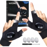 lucdnc LED Flashlight Gloves Gifts for Men Christmas Stocking Stuffers for Ad