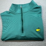 Peter Millar Sweater Men Large Green Quarter Zip Masters Augusta ANGC Flag Logo