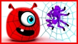 Join Bob the Alien on Halloween and learn colors as he tries on costumes and meets a Spider.