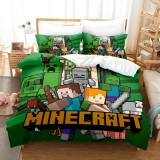 Minecraft Quilt Duvet Doon Cover Set Bedding Soft Kid Single Double Queen King