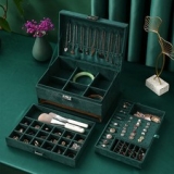 3-Layer Jewelry Storage Box Large Capacity jewelry Organizer Box Jewelry Box