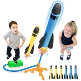 STOMP ROCKET LAUNCHER FOR KIDS TOYS 6 FOAM ROCKET FLYING TOY OUTDOOR GARDEN NEW