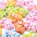 Teddy Bear Charms Cute Cartoon Resin Pendants DIY Jewellery Making Accessories