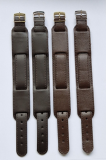 18mm Military Cuff Style Genuine Leather Watch Strap with Wide Band
