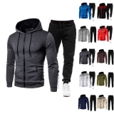 Mens Hoodies Tracksuit Sets Sweatshirt Pants Bottoms Sport Set Jogging Suit 2Pcs