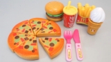 Ice Cream Pizza Velcro Cutting Kitchen Cooking Fridge Refrigerator Cash Register Toys