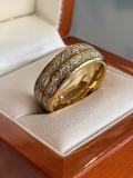 Men 8mm Stainless Steel Ring Vintage Meteorites Inlay Wedding Engagement Band UK