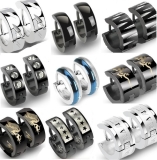New Mens HUGGIE Hoop Hinge Earring Single or Pair Earrings Pierced Ears Earing