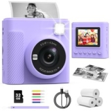 TIATUA Kids Camera Instant Print 2.4” Instant Camera for Kids 32G Card Digital