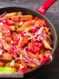 Schupfnudeln with Paprika Sauerkraut and Sausage – Vegalicious Recipes