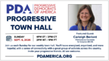 RSVP for Sunday’s Progressive Town Hall: Labor Day 2026 with PDA-endorsed candidate Carleigh Beriont