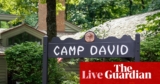 Trump to meet cabinet at Camp David as Iran war drags on – US politics live | Trump administration