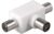 Goobay Antenna Splitter T-Adapter – 2 male / 1 female