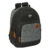 School Bag BlackFit8 Old school Black Grey 32 x 42 x 15 cm