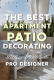 Apartment Patio Decorating Ideas – Micheala Diane Designs