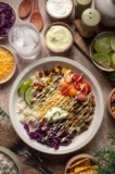 Ground Beef Burrito Bowl with Avocado Ranch