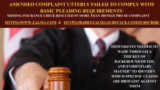 Amended Complaint Utterly Failed to Comply with Basic Pleading Requirements