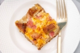Overnight Breakfast Casserole with Ham and Cheese