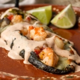 Chiles Rellenos de Camarones (Shrimp Stuffed Poblanos)