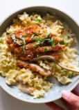 Crispy Parmesan Chicken with Creamy Lemon Pasta Recipe
