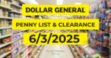 Dollar General Penny List – 6/3/2025