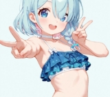 Anime girls doing the peace sign 2