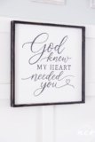 God Knew My Heart Needed You Sign (thrifted redo!)