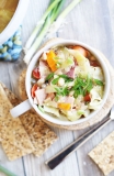 Ham And Cabbage Soup With Potatoes & Beans