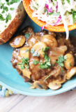 Hamburger Steak With Mushroom Onion Gravy